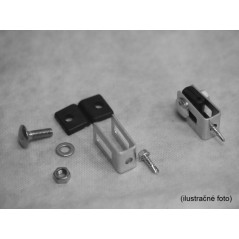 Príchytka U43 na uchytenie panela ZN+PVC 5 mm, antracitová