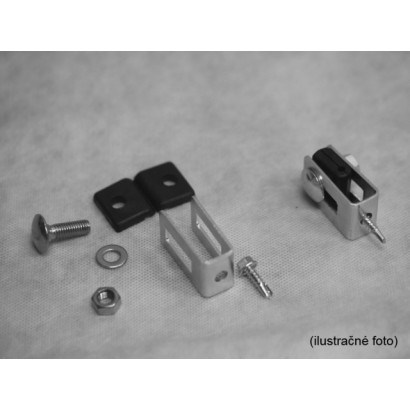 Príchytka U43 na uchytenie panela ZN+PVC 5 mm, antracitová