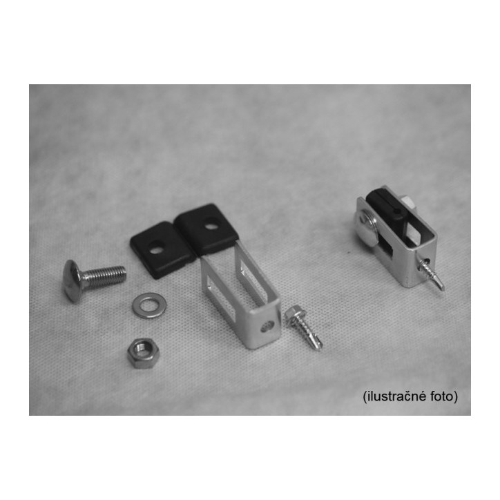 Príchytka U43 na uchytenie panela ZN+PVC 5 mm, antracitová