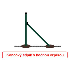 Vzpera poplastovaná BPL ZN+PVC 38x1,25x2000, zelená