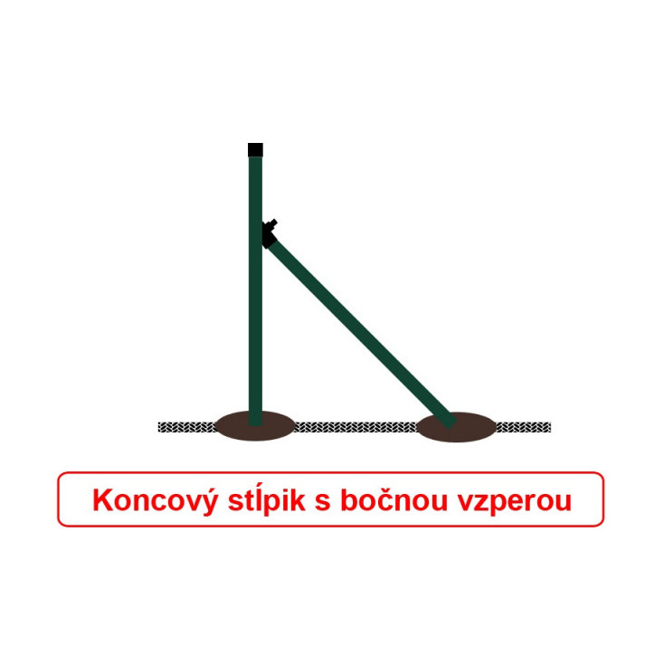 Vzpera poplastovaná BPL ZN+PVC 38x1,25x2000, zelená Vzpera poplastovaná BPL ZN+PVC 38x1,25x2000, zelená