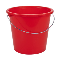 Plastové vedro s kovovou rúčkou červené 5 L HEM5R