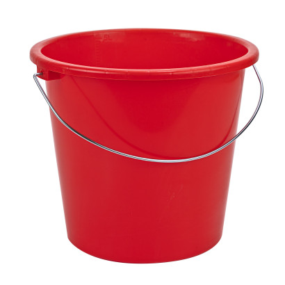 Plastové vedro s kovovou rúčkou červené 5 L HEM5R