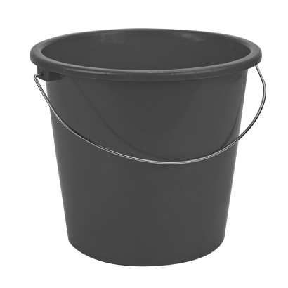 Plastové vedro s kovovou rúčkou antracitové 5 L HEM5A