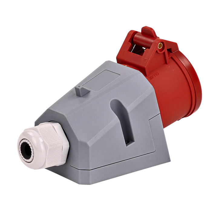 CEE nástenná zásuvka silnoprúdová, 5-pólová, 16 A/400 V, IP44 CEE nástenná zásuvka silnoprúdová, 5-pólová, 16 A/400 V, IP44