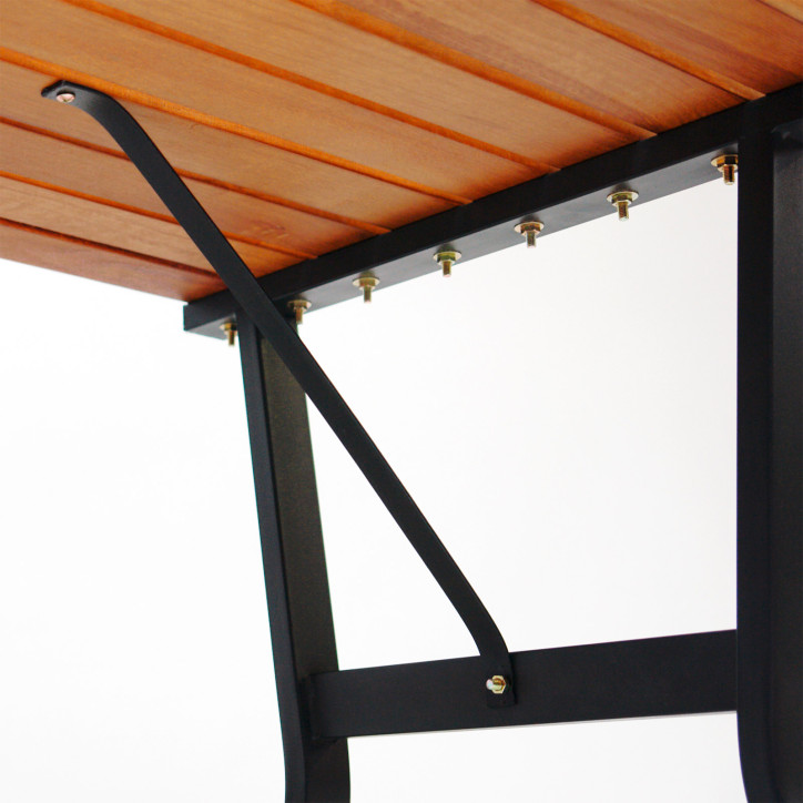 Záhradný stôl drevo/kov 110x57x63 cm Modern Záhradný stôl drevo/kov 110x57x63 cm Modern