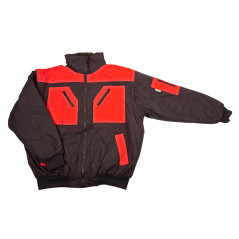 Celoročná pracovná bunda 4v1, čierna/červená, XXXL