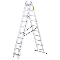 Hliníkový rebrík HOME trojdielny, 3x10 priečok, 150 kg