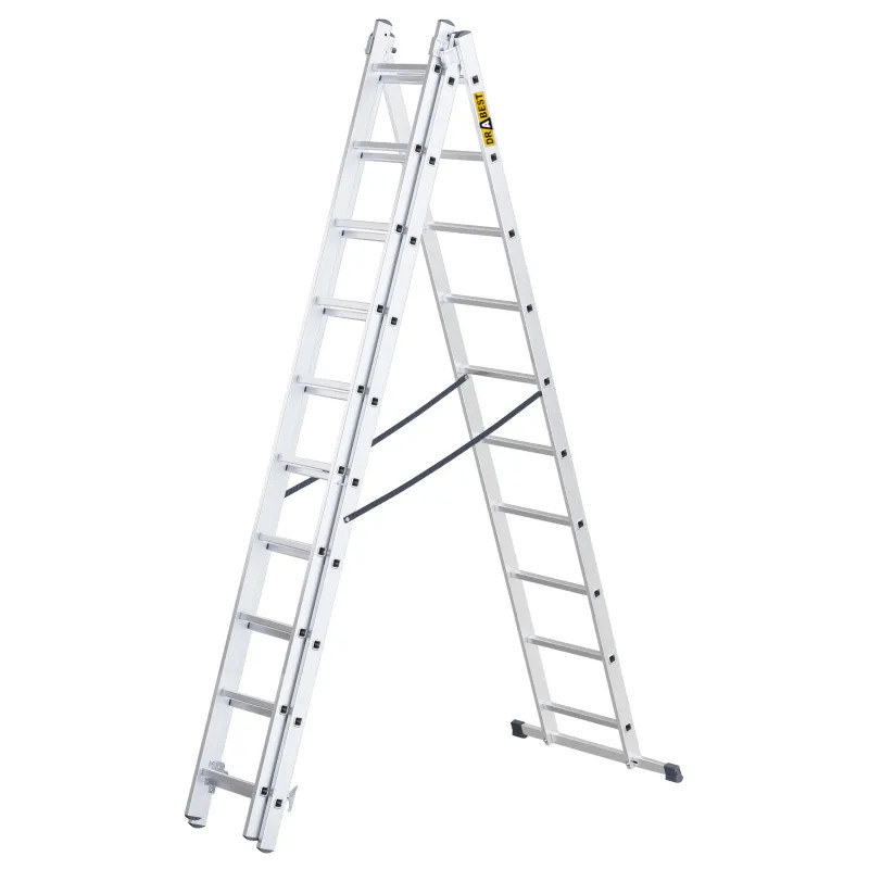 Hliníkový rebrík HOME trojdielny, 3x10 priečok, 150 kg Hliníkový rebrík HOME trojdielny, 3x10 priečok, 150 kg