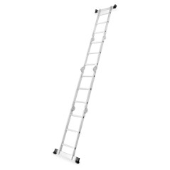 Kĺbový hliníkový rebrík HOME multifunkčný 4x3 s plošinou, 125 kg