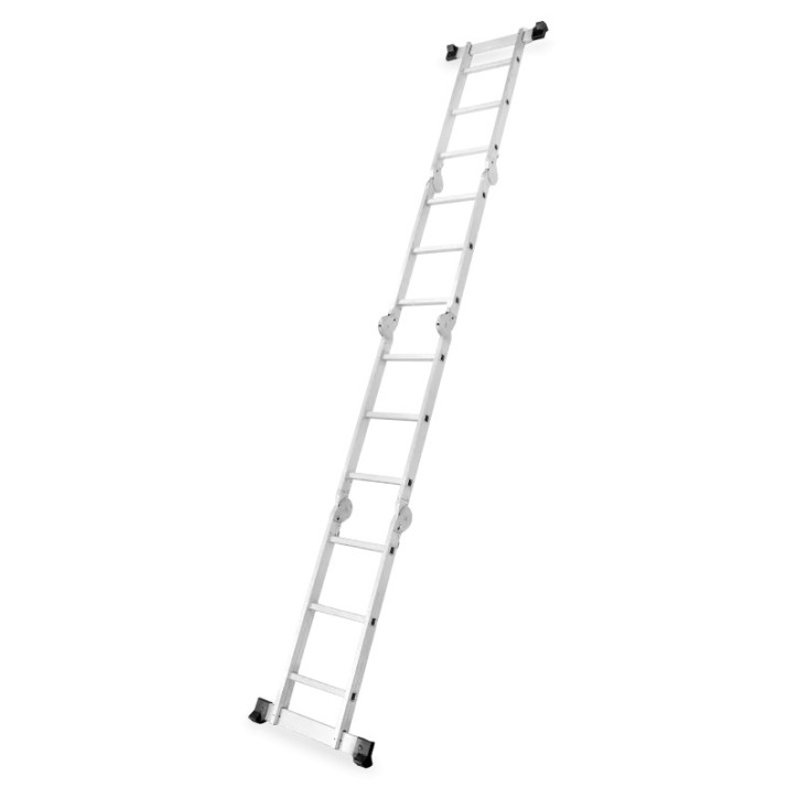 Kĺbový hliníkový rebrík HOME multifunkčný 4x3 s plošinou, 125 kg