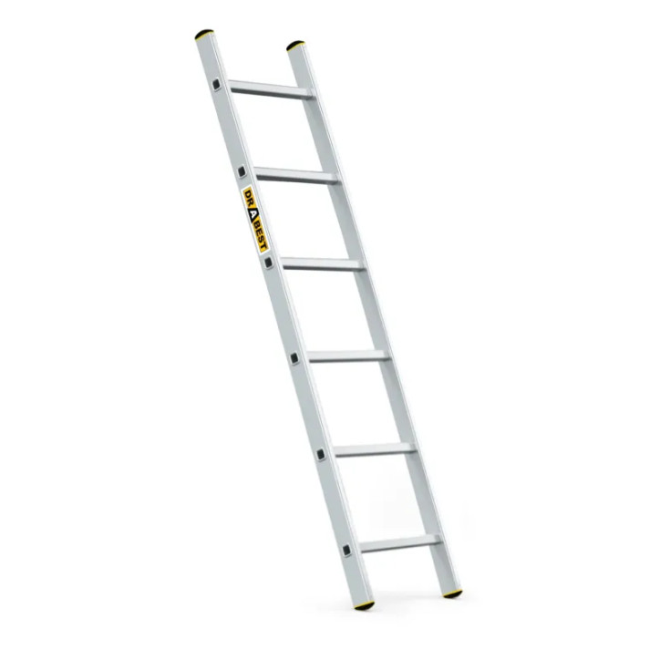 Hliníkový rebrík PRO jednodielny, 6 priečok, 150 kg Hliníkový rebrík PRO jednodielny, 6 priečok, 150 kg
