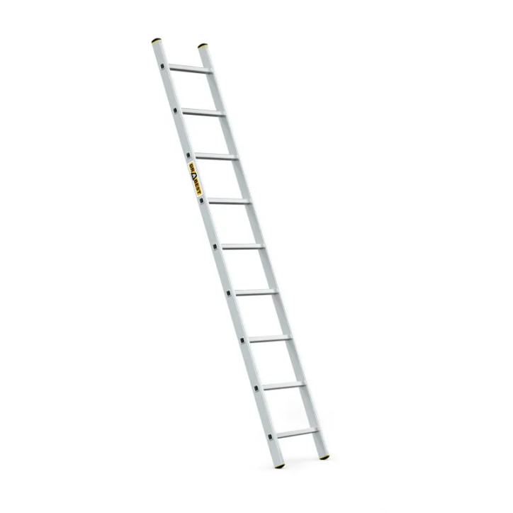 Hliníkový rebrík PRO jednodielny, 9 priečok, 150 kg Hliníkový rebrík PRO jednodielny, 9 priečok, 150 kg