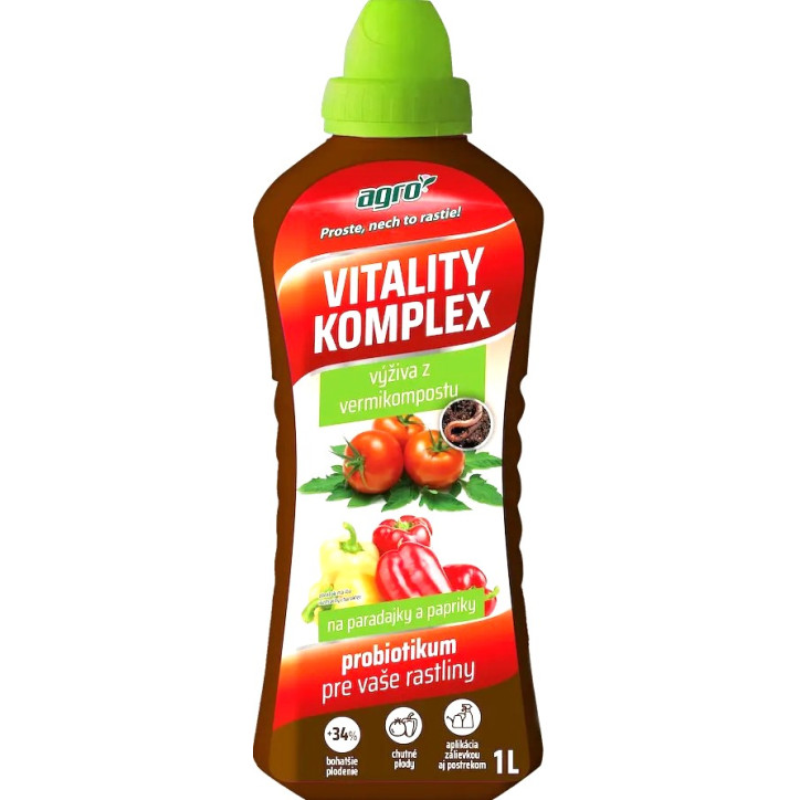 Kvapalné hnojivo Vitality Komplex paradajky a papriky 1 L Kvapalné hnojivo Vitality Komplex paradajky a papriky 1 L