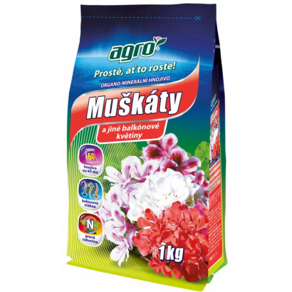 Organicko-minerálne hnojivo na muškáty 1 kg