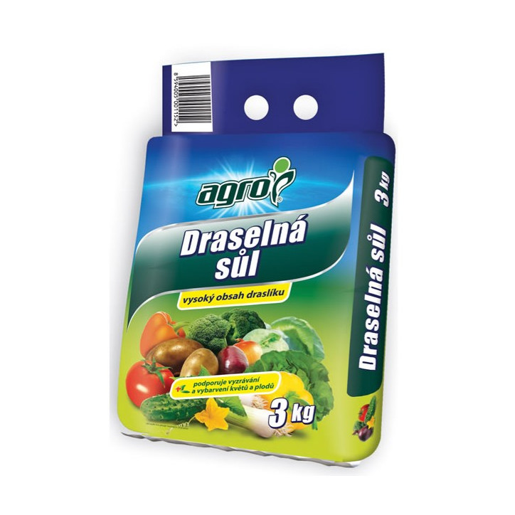 Minerálne hnojivo Draselná soľ 3 kg Minerálne hnojivo Draselná soľ 3 kg