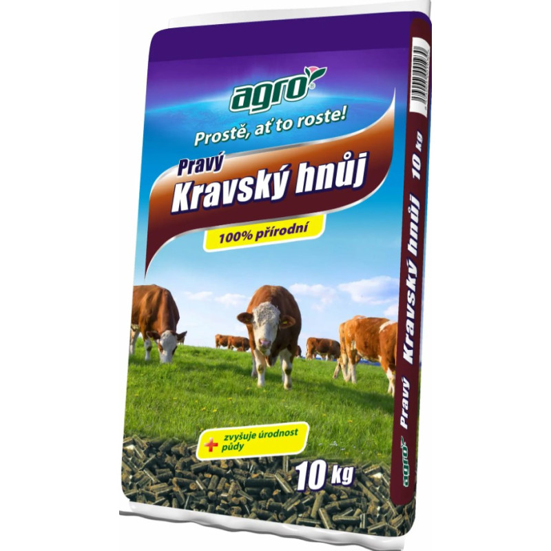 Pravý kravský hnoj granulovaný 10 kg Pravý kravský hnoj granulovaný 10 kg