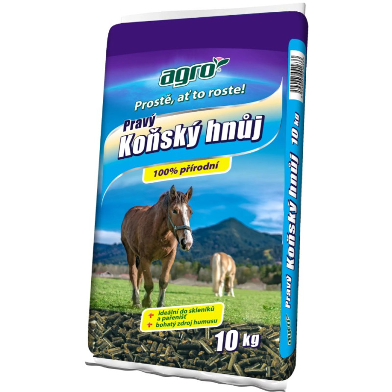 Pravý konský hnoj granulovaný 10 kg Pravý konský hnoj granulovaný 10 kg
