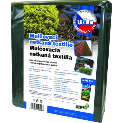 Mulčovacia netkaná textília 50 g, čierna, 3,2x10 m