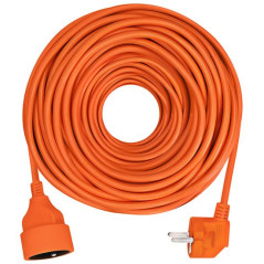 Predlžovací kábel 20 m s 1 zásuvkou, oranžový