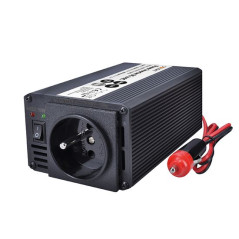 Menič napätia 12V/200W, USB 500mA, kovový