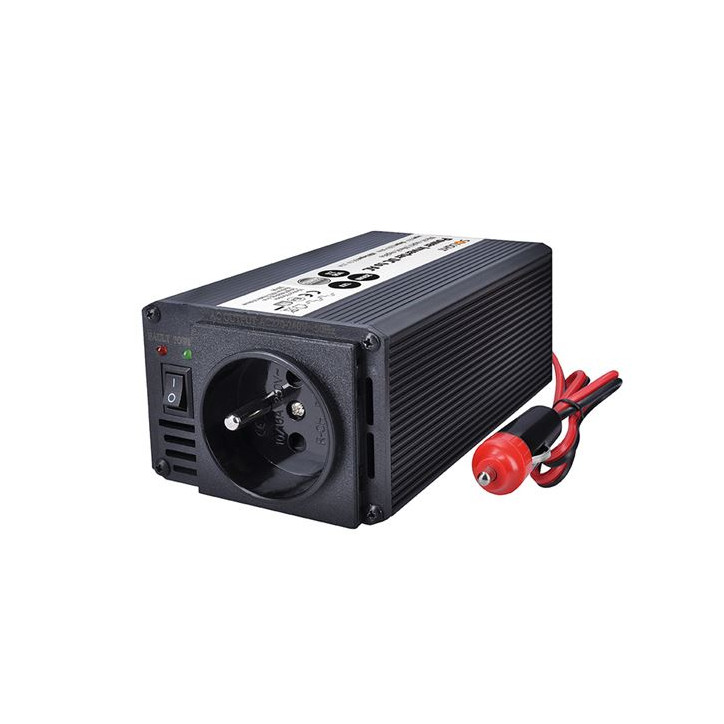 Menič napätia 12V/200W, USB 500mA, kovový Menič napätia 12V/200W, USB 500mA, kovový