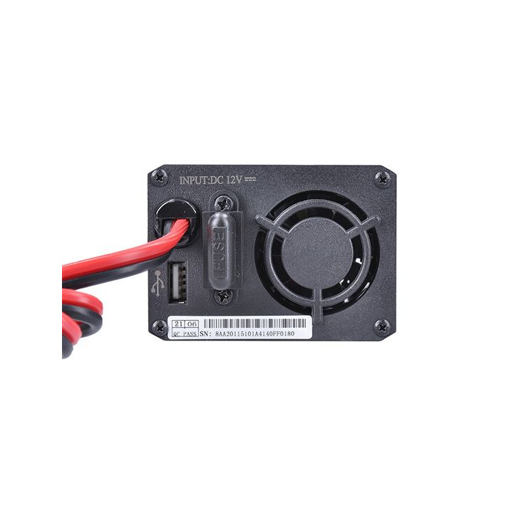 Menič napätia 12V/200W, USB 500mA, kovový Menič napätia 12V/200W, USB 500mA, kovový