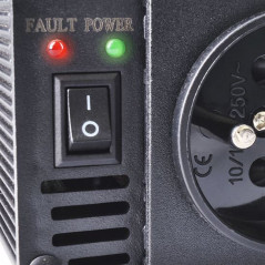 Menič napätia 12V/200W, USB 500mA, kovový