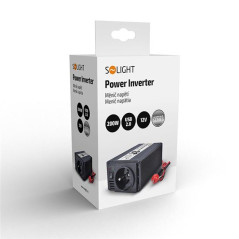 Menič napätia 12V/200W, USB 500mA, kovový