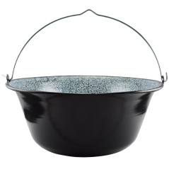 Smaltovaný kotlík na guláš 30 L, čierny