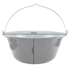 Smaltovaný kotlík na guláš 30 L, čierny