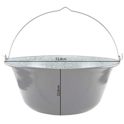 Smaltovaný kotlík na guláš 30 L, čierny