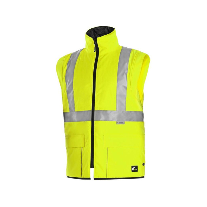 Bunda CXS LONDON, výstražná, pánska 5V1. žlto-modrá, veľ. 2XL
