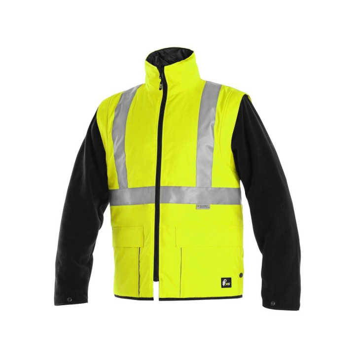 Bunda CXS LONDON, výstražná, pánska 5V1. žlto-modrá, veľ. 2XL