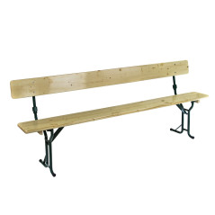 DEMA Záhradný skladací pivný set s operadlom 220 cm Cannstatt