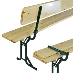 DEMA Záhradný skladací pivný set s operadlom 220 cm Cannstatt