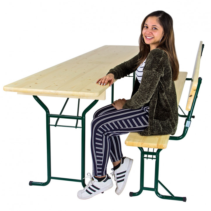 Záhradný skladací pivný set s operadlom 220 cm Cannstatt