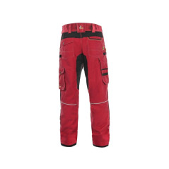 Nohavice CXS STRETCH, pánske, červeno-čierne, veľ. 58