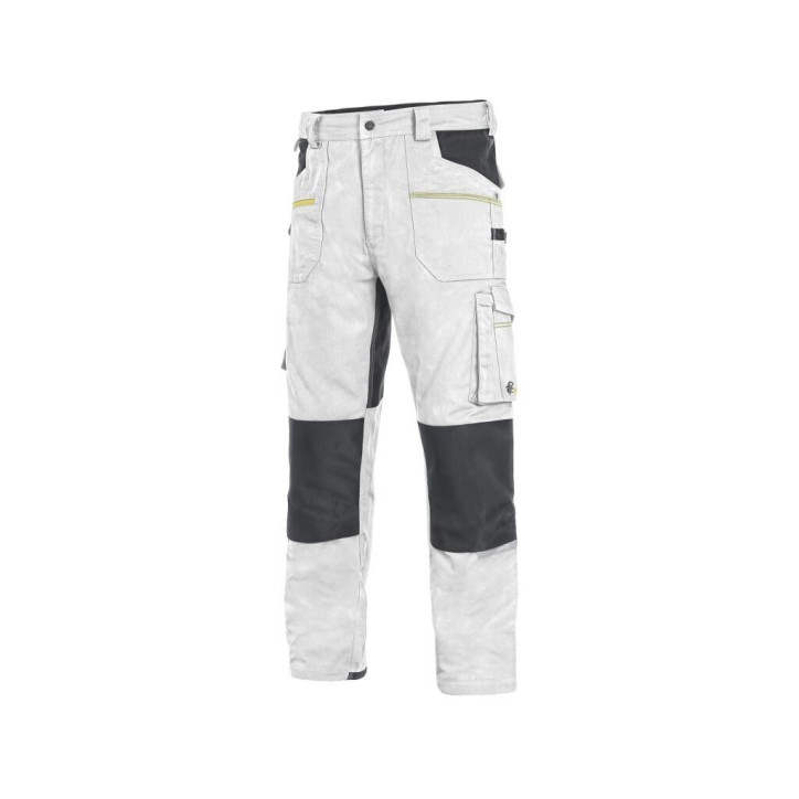 Nohavice CXS STRETCH, pánske, bielo-sivé, veľ. 58