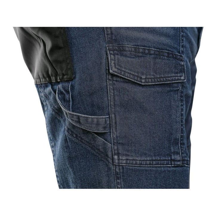 Kraťasy jeans CXS MURET, pánske, modro-čierne, veľ. 54