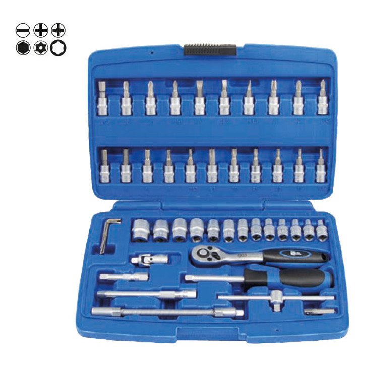 Gola sada 1/4", Super-Lock 4 - 14 mm, Torx, 47 dielov Gola sada 1/4", Super-Lock 4 - 14 mm, Torx, 47 dielov