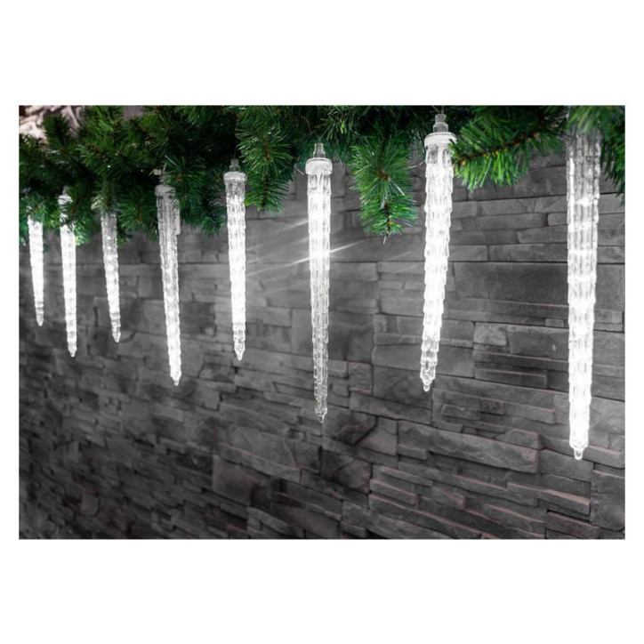 Svetelná reťaz Icicle so 16 cencúľmi 4,5 m, studená biela Svetelná reťaz Icicle so 16 cencúľmi 4,5 m, studená biela