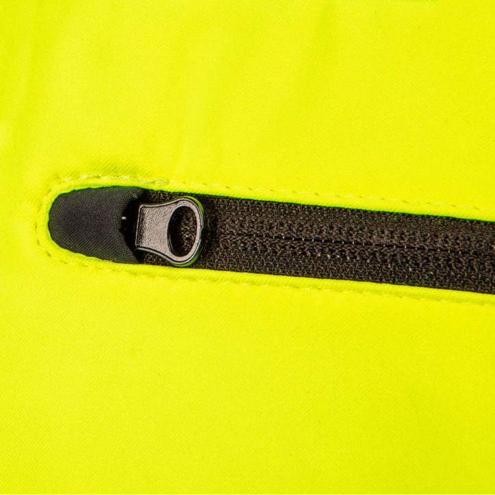 Pracovná bunda výstražná, softshell s kapucňou, žltá, veľkosť XXL