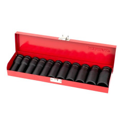 Nástrčkové kľúče 1/2" dlhé Impact QSW-71, 11-dielna sada