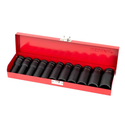 Nástrčkové kľúče 1/2" dlhé Impact QSW-71, 11-dielna sada