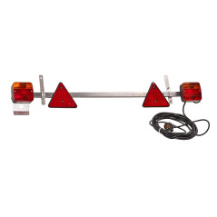 Teleskopická lišta so svetlami pre príves 12V
