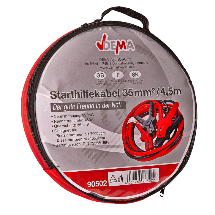 Štartovacie káble 4,5 m 35 mm² 480 A Štartovacie káble 4,5 m 35 mm² 480 A