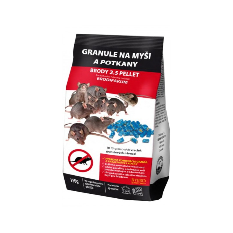 Modré granule na myši a potkany Brody 150 g