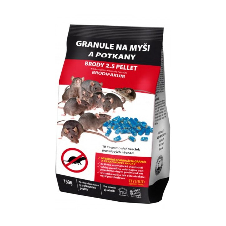Modré granule na myši a potkany Brody 150 g Modré granule na myši a potkany Brody 150 g