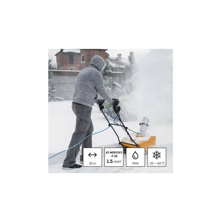 Špeciálny predlžovací kábel 1,5mm2 Weatherproof IP44, 20 m, modrý